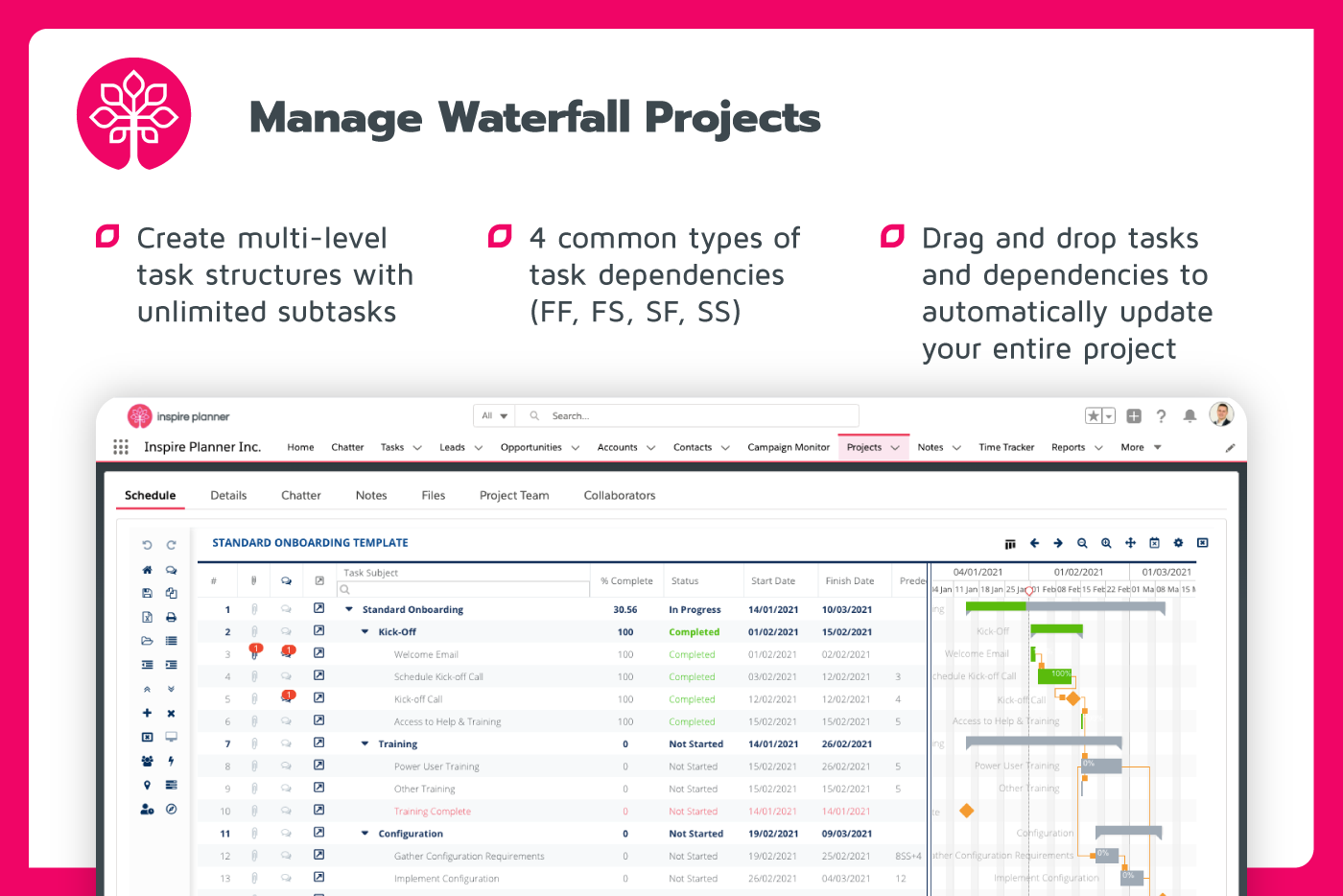 screenshot of Inspire Planner